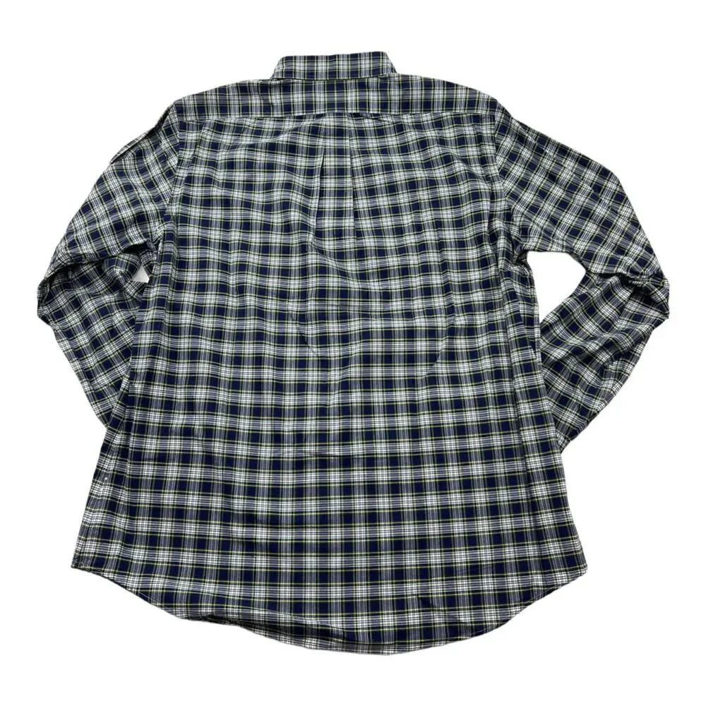 New Ralph Lauren Men US XL Blue Plaid Shirt Long Sleeve Classic Fit Button Down - Picture 3 of 5